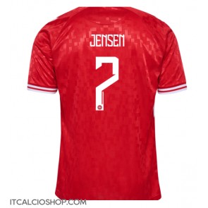 Danimarca Mathias Jensen #7 Prima Maglia Europei 2024 Manica Corta